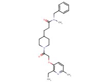 N-benzyl-3-(1-{[(2-ethyl-6-methyl-3-pyridinyl)oxy]acetyl}-4-piperidinyl)-N-methylpropanamide