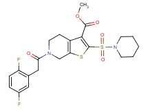 methyl 6-[(2,5-difluorophenyl)acetyl]-2-(1-piperidinylsulfonyl)-4,5,6,7-tetrahydrothieno[2,3-c]pyridine-3-carboxylate