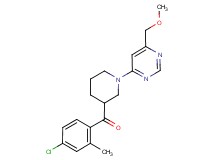 (4-chloro-2-methylphenyl){1-[6-(methoxymethyl)pyrimidin-4-yl]piperidin-3-yl}methanone