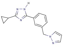 3-cyclopropyl-5-[3-(1H-pyrazol-1-ylmethyl)phenyl]-1H-1,2,4-triazole