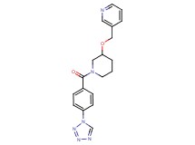 3-[({1-[4-(1H-tetrazol-1-yl)benzoyl]-3-piperidinyl}oxy)methyl]pyridine