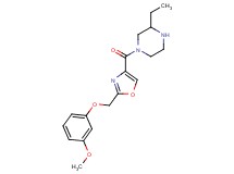3-ethyl-1-({2-[(3-methoxyphenoxy)methyl]-1,3-oxazol-4-yl}carbonyl)piperazine