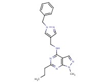 N-[(1-benzyl-1H-pyrazol-4-yl)methyl]-1-methyl-6-propyl-1H-pyrazolo[3,4-d]pyrimidin-4-amine