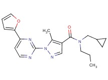 N-(cyclopropylmethyl)-1-[4-(2-furyl)-2-pyrimidinyl]-5-methyl-N-propyl-1H-pyrazole-4-carboxamide