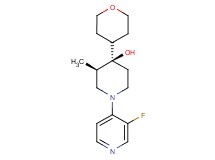 (3R*,4R*)-1-(3-fluoro-4-pyridinyl)-3-methyl-4-(tetrahydro-2H-pyran-4-yl)-4-piperidinol