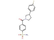4-{[3-(4-fluorophenyl)-1-pyrrolidinyl]carbonyl}benzenesulfonamide