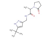 N-[(5-tert-butyl-1H-pyrazol-3-yl)methyl]-2-(2-oxo-1-pyrrolidinyl)propanamide