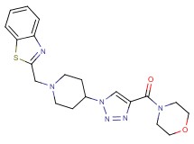 2-({4-[4-(4-morpholinylcarbonyl)-1H-1,2,3-triazol-1-yl]-1-piperidinyl}methyl)-1,3-benzothiazole