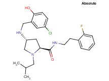 (4R)-4-[(5-chloro-2-hydroxybenzyl)amino]-N-[2-(2-fluorophenyl)ethyl]-1-isobutyl-L-prolinamide