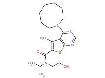 4-(1-azocanyl)-N-(2-hydroxyethyl)-N-isopropyl-5-methylthieno[2,3-d]pyrimidine-6-carboxamide