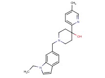 1-[(1-ethyl-1H-indol-6-yl)methyl]-4-(5-methylpyridin-2-yl)piperidin-4-ol