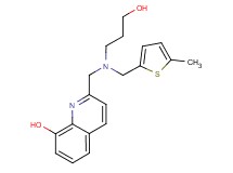 2-({(3-hydroxypropyl)[(5-methyl-2-thienyl)methyl]amino}methyl)quinolin-8-ol