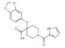 4-(1,3-benzodioxol-5-yloxy)-1-(1H-pyrrol-2-ylcarbonyl)piperidine-4-carboxylic acid