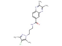 N-[3-(4-chloro-3,5-dimethyl-1H-pyrazol-1-yl)propyl]-2,3-dimethyl-6-quinoxalinecarboxamide