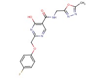 2-[(4-fluorophenoxy)methyl]-4-hydroxy-N-[(5-methyl-1,3,4-oxadiazol-2-yl)methyl]pyrimidine-5-carboxamide