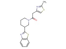 2-{1-[(2-methyl-1,3-thiazol-4-yl)acetyl]-3-piperidinyl}-1,3-benzothiazole