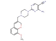 4-amino-2-{4-[(8-methoxy-2H-chromen-3-yl)methyl]piperazin-1-yl}pyrimidine-5-carbonitrile