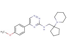 5-(4-methoxyphenyl)-N-{[1-(1-piperidinyl)cyclopentyl]methyl}-1,2,4-triazin-3-amine