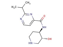 N-[rel-(3R,4R)-3-hydroxy-4-piperidinyl]-2-isopropyl-4-pyrimidinecarboxamide hydrochloride