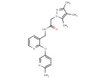 N-({2-[(6-methylpyridin-3-yl)oxy]pyridin-3-yl}methyl)-2-(3,4,5-trimethyl-1H-pyrazol-1-yl)acetamide