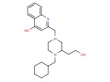 2-{[4-(cyclohexylmethyl)-3-(2-hydroxyethyl)-1-piperazinyl]methyl}-4-quinolinol