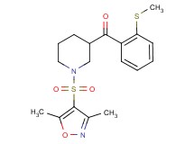 {1-[(3,5-dimethyl-4-isoxazolyl)sulfonyl]-3-piperidinyl}[2-(methylthio)phenyl]methanone