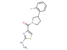 4-{[3-(2-fluorophenyl)-1-pyrrolidinyl]carbonyl}-N-methyl-1,3-thiazol-2-amine
