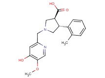 (3S*,4R*)-1-[(4-hydroxy-5-methoxypyridin-2-yl)methyl]-4-(2-methylphenyl)pyrrolidine-3-carboxylic acid