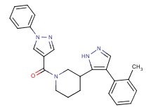 3-[4-(2-methylphenyl)-1H-pyrazol-5-yl]-1-[(1-phenyl-1H-pyrazol-4-yl)carbonyl]piperidine