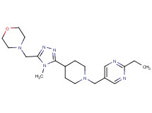 4-[(5-{1-[(2-ethylpyrimidin-5-yl)methyl]piperidin-4-yl}-4-methyl-4H-1,2,4-triazol-3-yl)methyl]morpholine