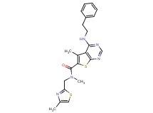N,5-dimethyl-N-[(4-methyl-1,3-thiazol-2-yl)methyl]-4-[(2-phenylethyl)amino]thieno[2,3-d]pyrimidine-6-carboxamide