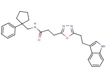 3-{5-[2-(1H-indol-3-yl)ethyl]-1,3,4-oxadiazol-2-yl}-N-[(1-phenylcyclopentyl)methyl]propanamide