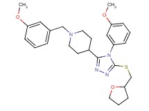 1-(3-methoxybenzyl)-4-{4-(3-methoxyphenyl)-5-[(tetrahydro-2-furanylmethyl)thio]-4H-1,2,4-triazol-3-yl}piperidine