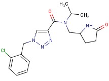 1-(2-chlorobenzyl)-N-isopropyl-N-[(5-oxo-2-pyrrolidinyl)methyl]-1H-1,2,3-triazole-4-carboxamide