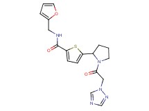 N-(2-furylmethyl)-5-[1-(1H-1,2,4-triazol-1-ylacetyl)-2-pyrrolidinyl]-2-thiophenecarboxamide