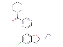 ({5-chloro-7-[6-(piperidin-1-ylcarbonyl)pyrazin-2-yl]-2,3-dihydro-1-benzofuran-2-yl}methyl)amine