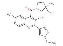4-[(3,3-dimethylpyrrolidin-1-yl)carbonyl]-2-(1-ethyl-1H-pyrazol-4-yl)-3,6-dimethylquinoline