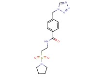 N-[2-(pyrrolidin-1-ylsulfonyl)ethyl]-4-(1H-tetrazol-1-ylmethyl)benzamide