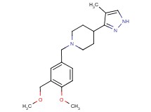 1-[4-methoxy-3-(methoxymethyl)benzyl]-4-(4-methyl-1H-pyrazol-3-yl)piperidine