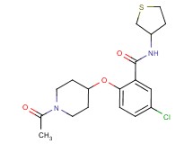 2-[(1-acetylpiperidin-4-yl)oxy]-5-chloro-N-(tetrahydro-3-thienyl)benzamide
