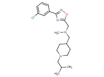 1-[3-(3-chlorophenyl)-1,2,4-oxadiazol-5-yl]-N-[(1-isobutyl-4-piperidinyl)methyl]-N-methylmethanamine
