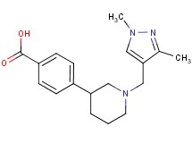 4-{1-[(1,3-dimethyl-1H-pyrazol-4-yl)methyl]piperidin-3-yl}benzoic acid