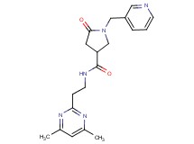 N-[2-(4,6-dimethyl-2-pyrimidinyl)ethyl]-5-oxo-1-(3-pyridinylmethyl)-3-pyrrolidinecarboxamide