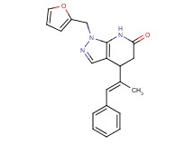 1-(2-furylmethyl)-4-[(E)-1-methyl-2-phenylvinyl]-1,4,5,7-tetrahydro-6H-pyrazolo[3,4-b]pyridin-6-one