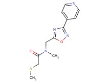 N-methyl-2-(methylthio)-N-{[3-(4-pyridinyl)-1,2,4-oxadiazol-5-yl]methyl}acetamide
