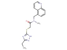 2-[(3-ethyl-1H-1,2,4-triazol-5-yl)thio]-N-methyl-N-(5-quinolinylmethyl)acetamide