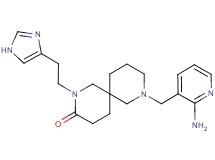 8-[(2-amino-3-pyridinyl)methyl]-2-[2-(1H-imidazol-4-yl)ethyl]-2,8-diazaspiro[5.5]undecan-3-one