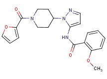 N-{1-[1-(2-furoyl)-4-piperidinyl]-1H-pyrazol-5-yl}-2-methoxybenzamide