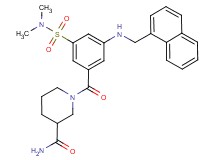 1-{3-[(dimethylamino)sulfonyl]-5-[(1-naphthylmethyl)amino]benzoyl}-3-piperidinecarboxamide