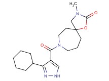 8-[(3-cyclohexyl-1H-pyrazol-4-yl)carbonyl]-3-methyl-1-oxa-3,8-diazaspiro[4.6]undecan-2-one